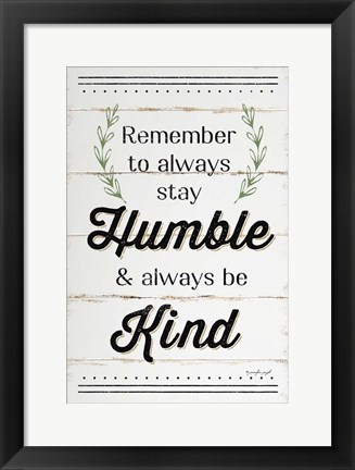 Framed Humble and Kind II Print