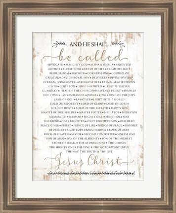 Framed Names of Christ Print