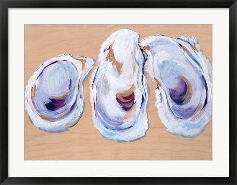 Framed Three Oysters Print