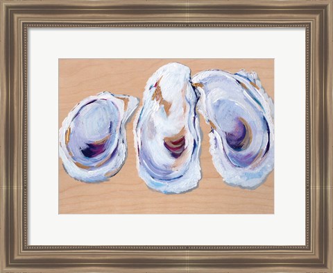 Framed Three Oysters Print
