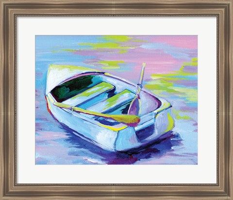 Framed Sunset Boat II Print