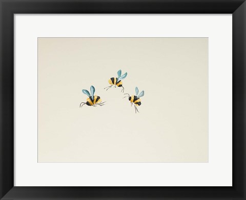 Framed 3 Bees Print