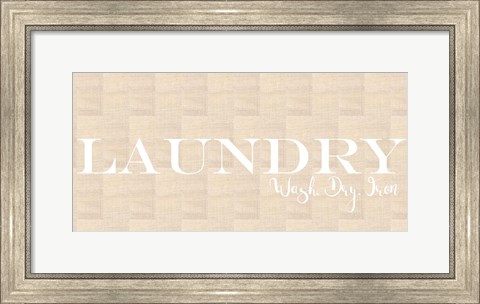 Framed Laundry Burlap Print