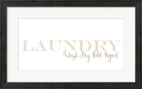 Framed Laundry Burlap Reverse Print