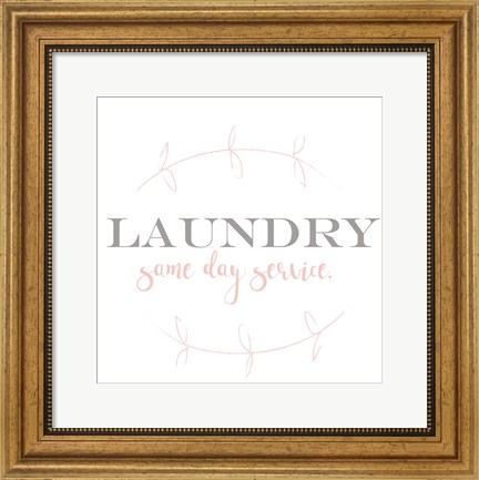 Framed Laundry Vine II Print