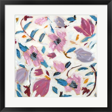 Framed Boho Floral I Print