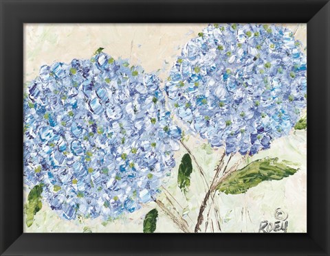 Framed Blue Hydrangeas I Print