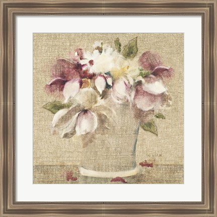 Framed Cottage Bouquet II no Border Print