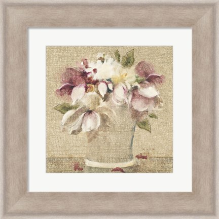 Framed Cottage Bouquet II no Border Print