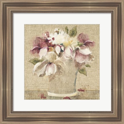 Framed Cottage Bouquet II no Border Print