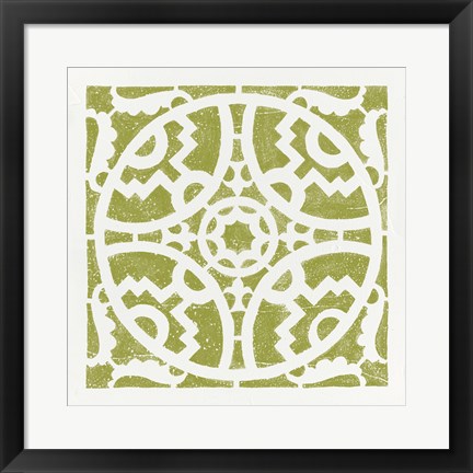 Framed Hacienda Tile IV Print