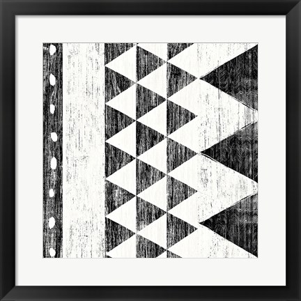 Framed Patterns of the Savanna I BW Print