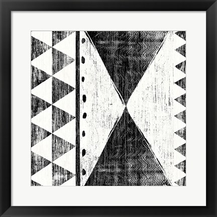 Framed Patterns of the Savanna II BW Print