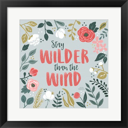 Framed Wildflower Daydreams I Print