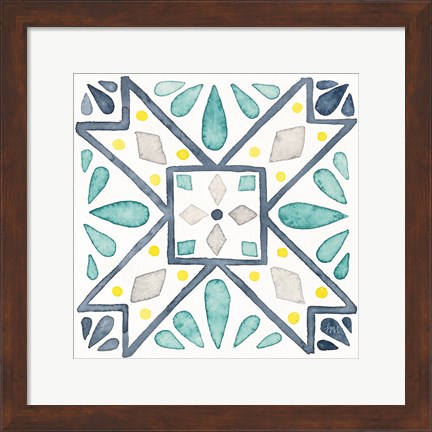 Framed Garden Getaway Tile IX White Print