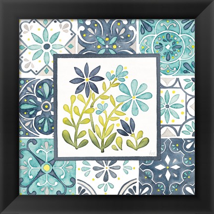 Framed Garden Getaway Patchwork II Print