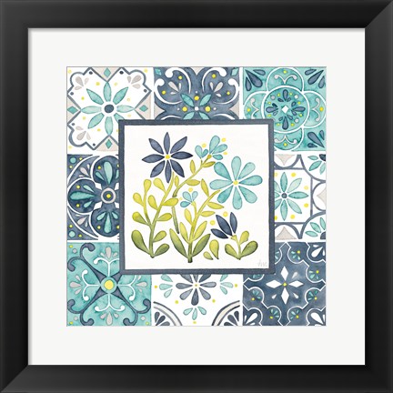 Framed Garden Getaway Patchwork II Print