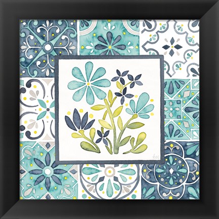 Framed Garden Getaway Patchwork I Print