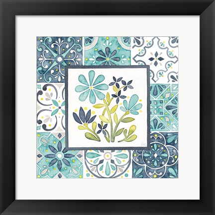 Framed Garden Getaway Patchwork I Print