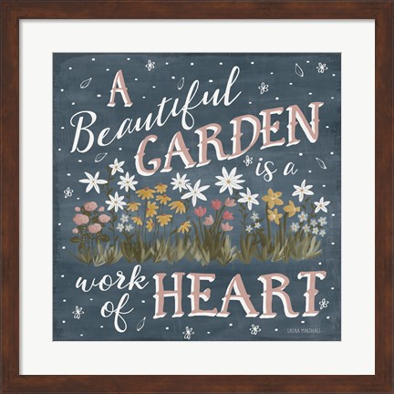 Framed Blooming Garden IV Print