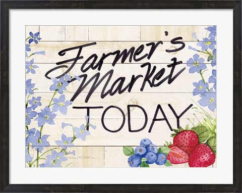 Framed Life on the Farm Sign II Print