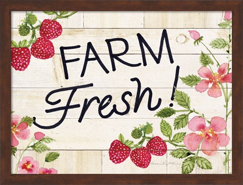 Framed Life on the Farm Sign I Print