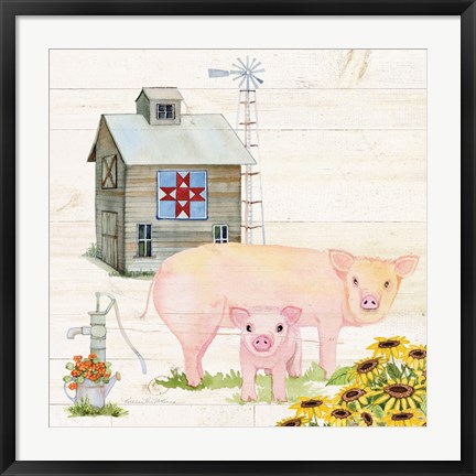 Framed Life on the Farm III Print