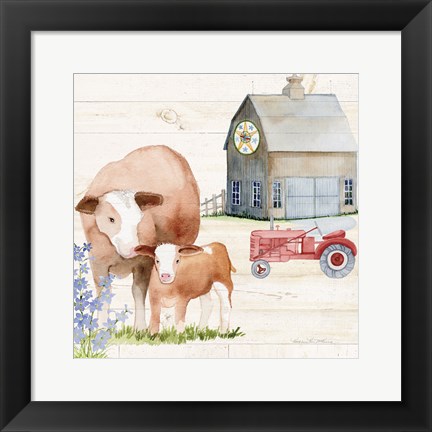 Framed Life on the Farm I Print