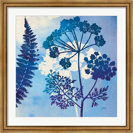 Framed Blue Sky Garden II Print