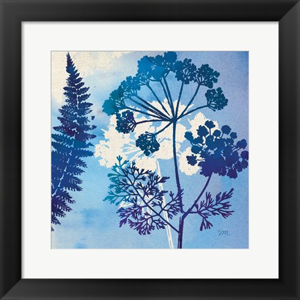 Framed Blue Sky Garden II Print