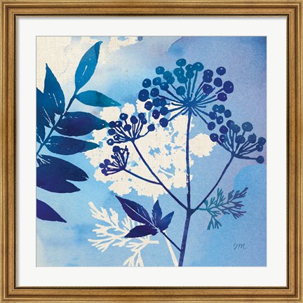 Framed Blue Sky Garden I Print