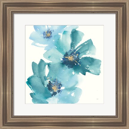 Framed Teal Cosmos IV Print