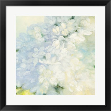 Framed White Lilacs Bright Print