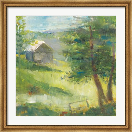 Framed Gray Barn Print