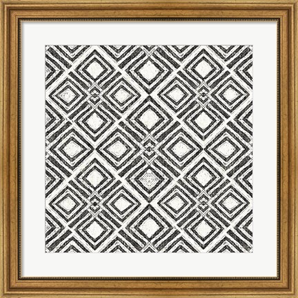 Framed African Wild Pattern IV BW Print