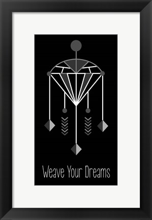 Framed Weave Your Dreams Black Print