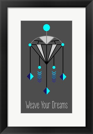 Framed Weave Your Dreams Gray Print