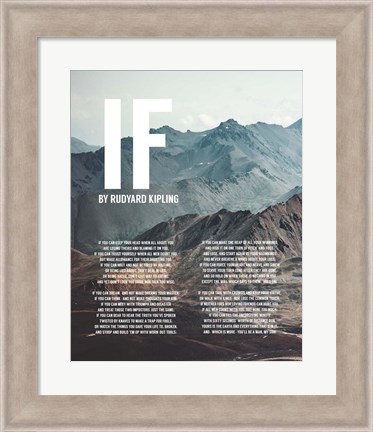 Framed If by Rudyard Kipling - Mountains Print