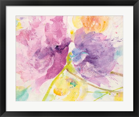 Framed Spring Abstracts Florals I Print