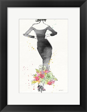 Framed Floral Fashion I v2 Print