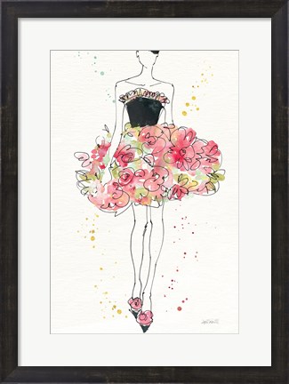 Framed Floral Fashion II v2 Print