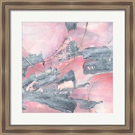 Framed Whitewashed Blush III Print