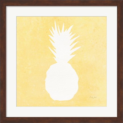 Framed Tropical Fun Pineapple Silhouette II Print