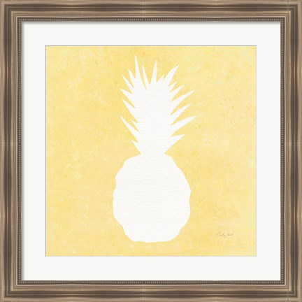 Framed Tropical Fun Pineapple Silhouette II Print