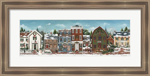 Framed Christmas Village Crop Print