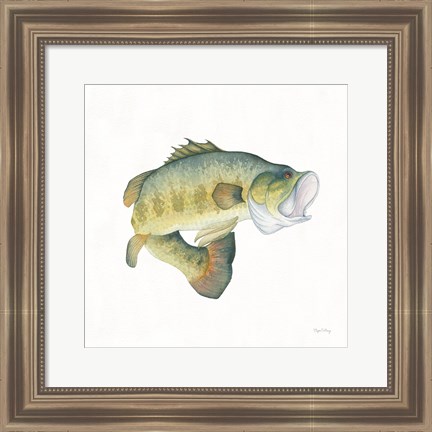 Framed Gone Fishin Large Mouth Print