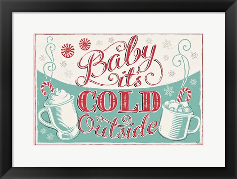 Framed Merry Little Christmas I Print