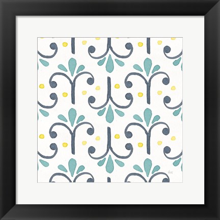 Framed Garden Getaway Pattern XIV Print