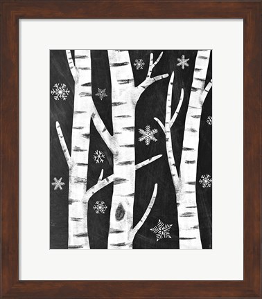 Framed Snowy Birches Print