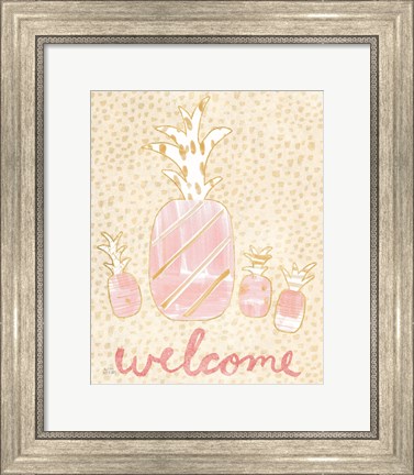 Framed Pineapple Blush II Print